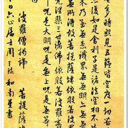 Heart Sutra and Calligraphy: The Heart Sutra written by Zhou Tianqiu in the Ming Dynasty
