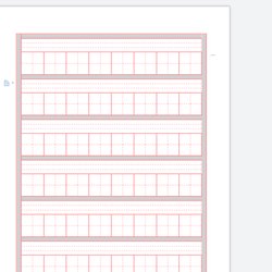 Pinyin plus Tianzi grid word template