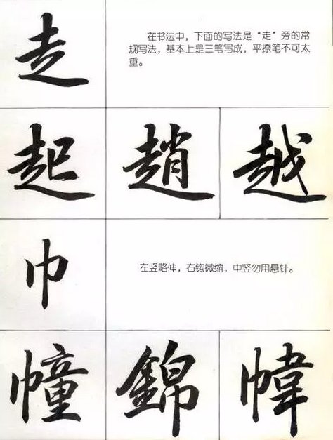 行楷字体示例图