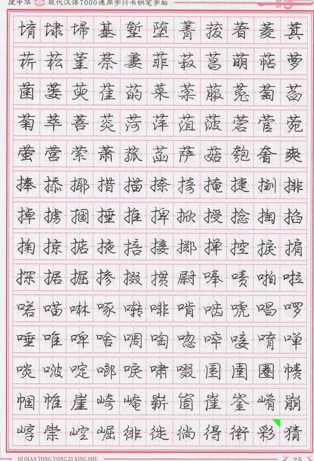 庞中华钢笔字帖