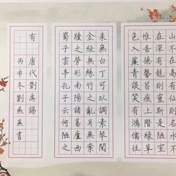 Appreciation of the works of a primary and secondary school teacher's hard pen calligraphy