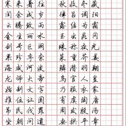 Appreciation of Calligraphy of Wu Yusheng Xingkai Pen Copybook "Thousand Characters"