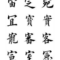 Tian Yingzhang brush regular script copybook template (5)